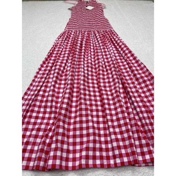 Anthropologie S/W/F Maxi Dress Pink Cross Cut Drop Waist Preppy Vacay Medium NWT - Picture 8 of 11